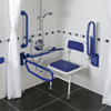 Shower Doc M Pack With Blue Rails 